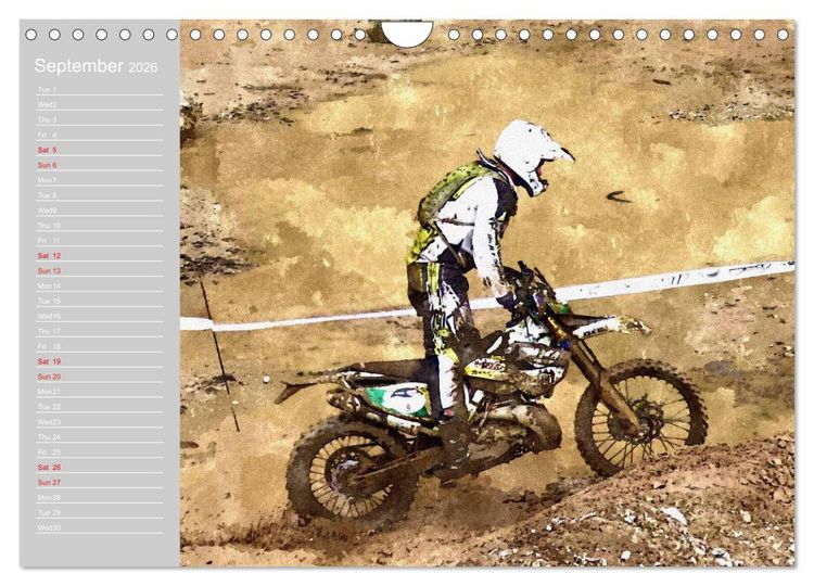 Produktbild: ENDURO RACING 2 (Wall Calendar 2026 DIN A4 landscape), CALVENDO 12 Month Wall Calendar