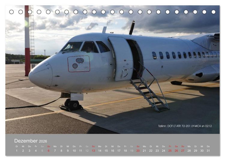 Produktbild: Flugzeuge im Auge der Kamera (Tischkalender 2026 DIN A5 quer), CALVENDO Monatskalender