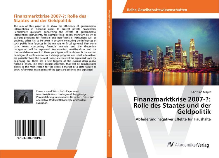 Produktbild: Finanzmarktkrise 2007-?: Rolle des Staates und der Geldpolitik