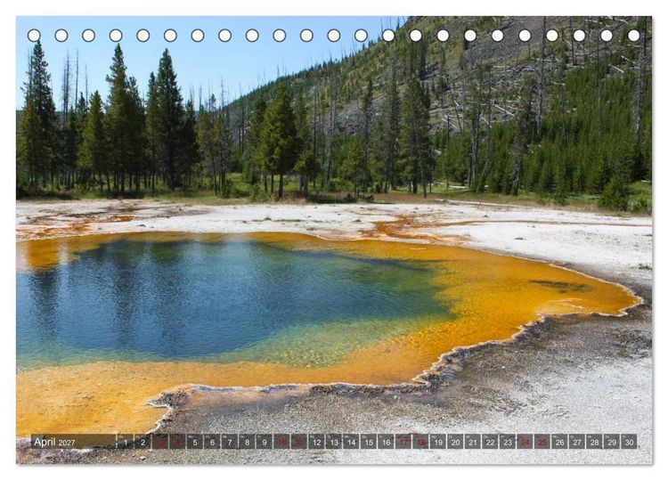 Produktbild: Farben des Yellowstone National Park 2027 (Tischkalender 2027 DIN A5 quer), CALVENDO Monatskalender