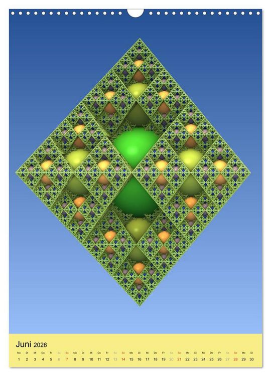 Produktbild: Fraktale Geometrie (Wandkalender 2026 DIN A3 hoch), CALVENDO Monatskalender
