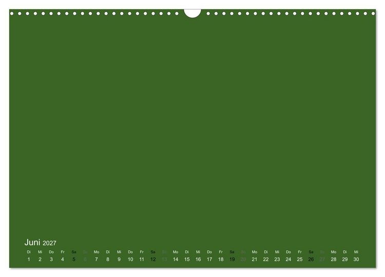 Produktbild: Bastelkalender - dunkel Gr&uuml;n (Wandkalender 2027 DIN A3 quer), CALVENDO Monatskalender