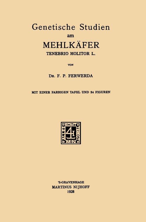 Produktbild: Genetische Studien am Mehlk&auml;fer Tenebrio Molitor L