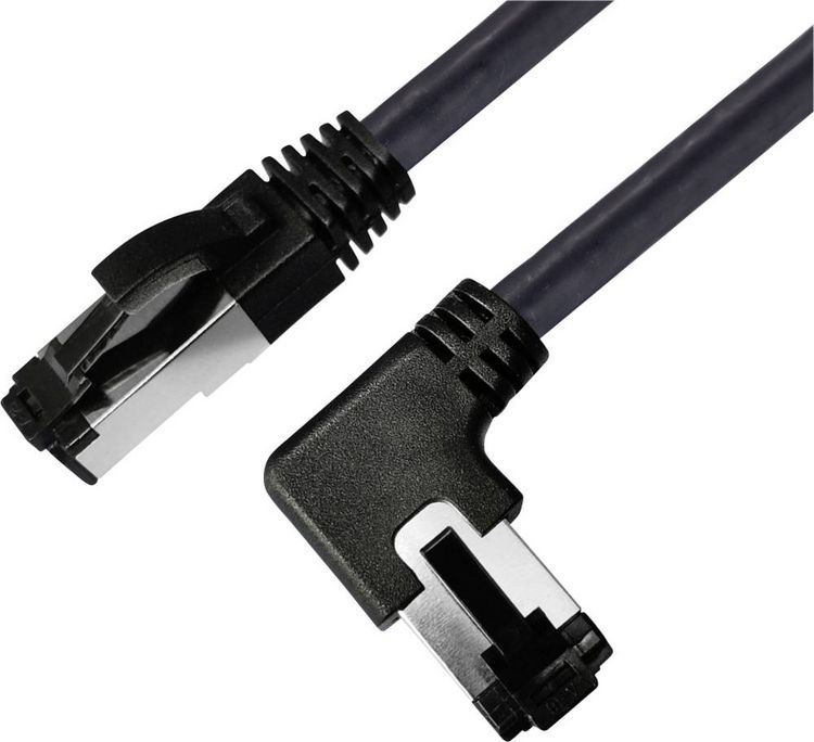 Produktbild: BKL Electronic 144037 RJ45 Patchkabel CAT 8.1 S/FTP 2m Schwarz Halogenfrei 1St.