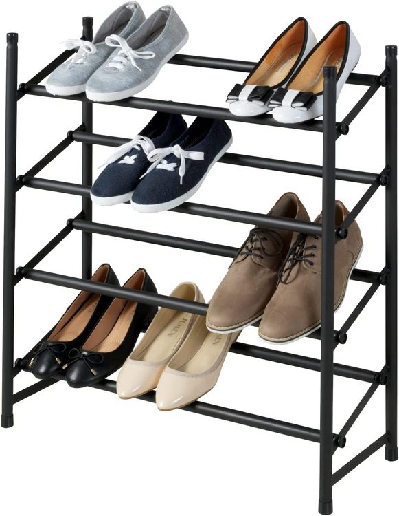 Produktbild: Anti-Rutsch-Schuhregal Mod. Hero ausziehbar, aus pulverbeschichtetem Metall