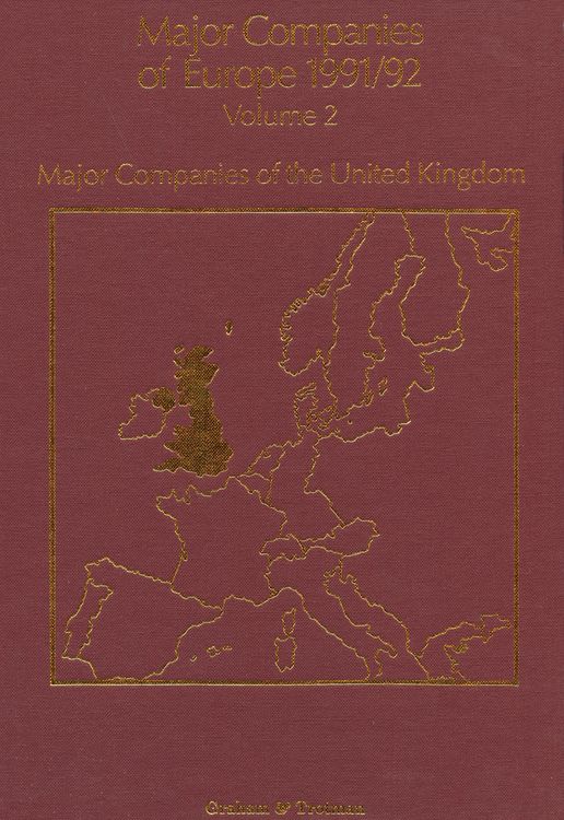 Produktbild: Major Companies of Europe 1991/92
