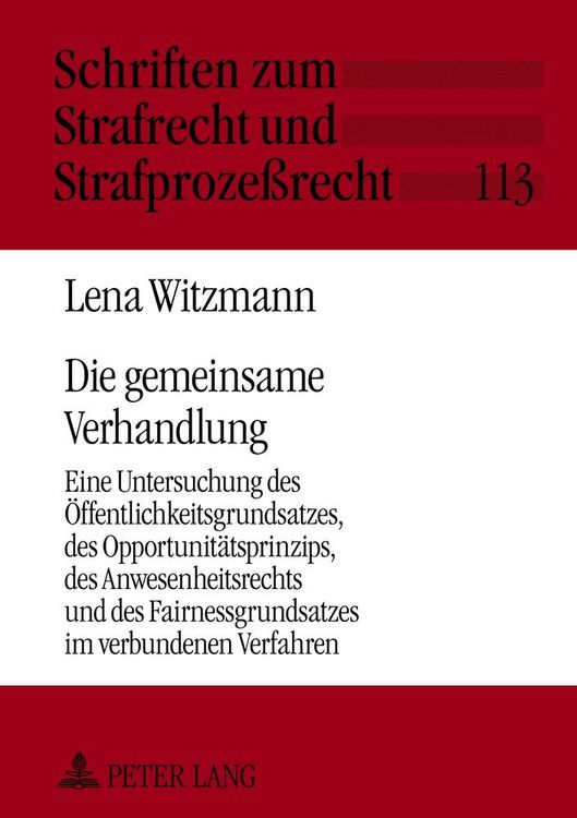 Produktbild: Die gemeinsame Verhandlung
