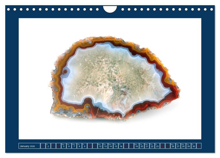 Produktbild: Agates - Polished semi-precious stones (Wall Calendar 2026 DIN A4 landscape), CALVENDO 12 Month Wall Calendar