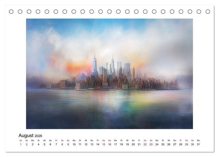 Produktbild: Fantasiest&auml;dte (Tischkalender 2026 DIN A5 quer), CALVENDO Monatskalender