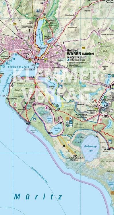 Produktbild: Rad- und Wanderkarte Rund um die M&uuml;ritz