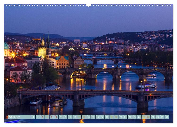 Produktbild: Die Karlsbr&uuml;cke in Prag (Wandkalender 2026 DIN A2 quer), CALVENDO Monatskalender