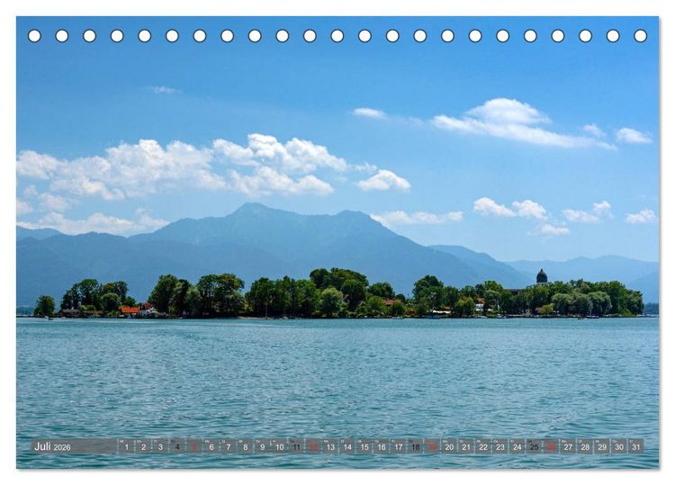 Produktbild: Traumhafter Chiemsee &ndash; Impressionen vom Bayerischen Meer (Tischkalender 2026 DIN A5 quer), CALVENDO Monatskalender