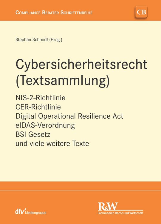 Produktbild: Cybersicherheitsrecht (Textsammlung)