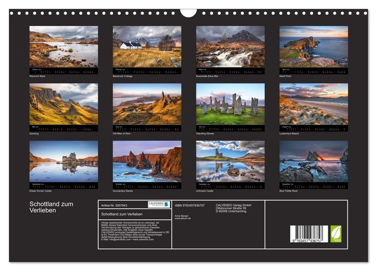 Produktbild: Schottland zum Verlieben (Wandkalender 2026 DIN A3 quer), CALVENDO Monatskalender