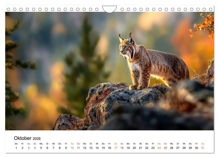 Produktbild: Luchse - die Stimme der Wildnis (Wandkalender 2026 DIN A4 quer), CALVENDO Monatskalender