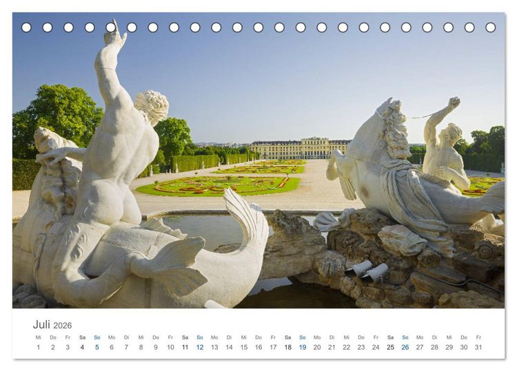 Produktbild: Traumhaftes Wien 2026 (Tischkalender 2026 DIN A5 quer), CALVENDO Monatskalender
