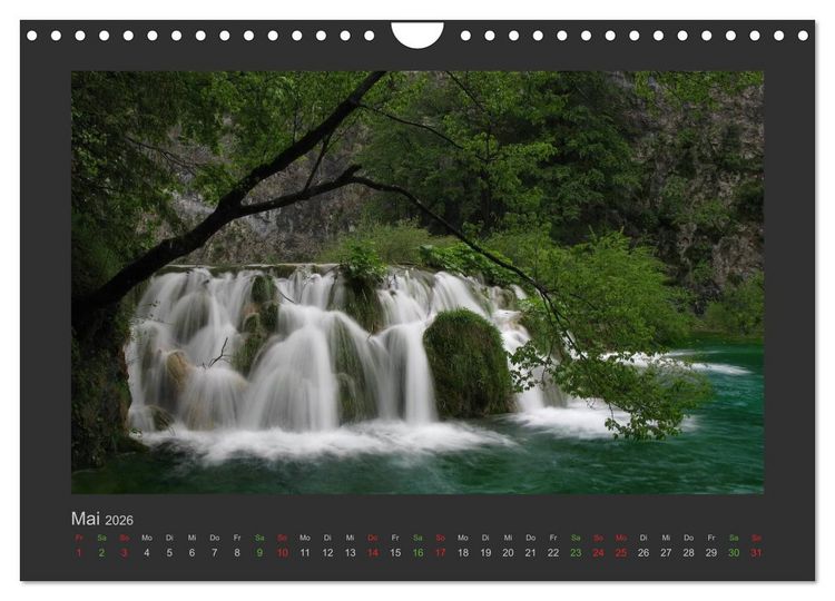 Produktbild: FALLENDE WASSER (Wandkalender 2026 DIN A4 quer), CALVENDO Monatskalender