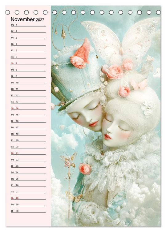 Produktbild: Tarot Wunderwelten. Surrealistische und magische Tarot-Kunst (Tischkalender 2027 DIN A5 hoch), CALVENDO Monatskalender