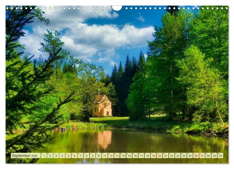 Produktbild: Die Stauden, Kirchen und Kapellen im Naturpark Augsburg westliche W&auml;lder (Wandkalender 2026 DIN A3 quer), CALVENDO Monatskalender