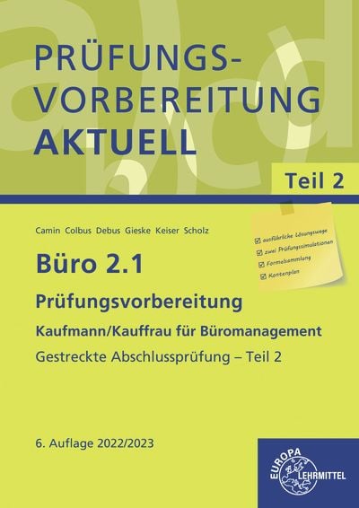 Produktbild: B&uuml;ro 2.1 - Pr&uuml;fungsvorbereitung aktuell Kaufmann/Kauffrau f&uuml;r B&uuml;romanagement