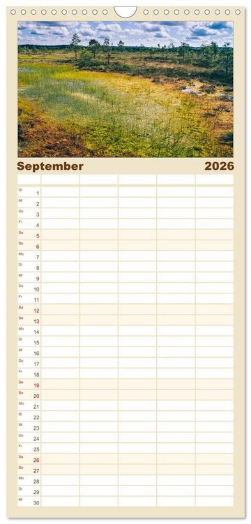 Produktbild: Familienplaner 2026 - Finnlands raue Sch&ouml;nheit mit 5 Spalten (Wandkalender, 21 x 45 cm) CALVENDO