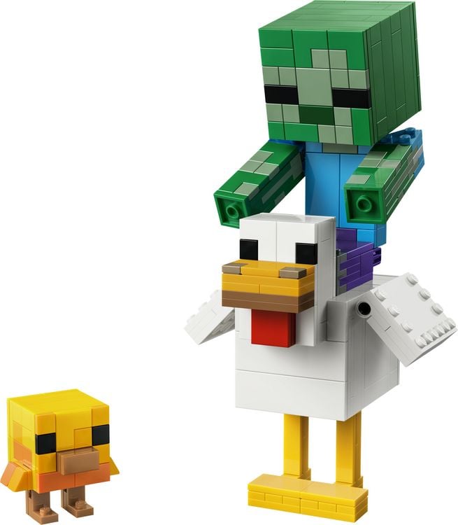 Produktbild: LEGO Minecraft 21582 H&uuml;hnerreiter, Bauset zum Videospiel, bewegliche Minecraft-Zimmerdeko