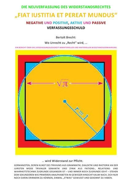 Produktbild: Die Neuverfassung des Widerstandsrechtes &ndash; &bdquo;fiat Iustitia Et Pereat Mundus&ldquo;