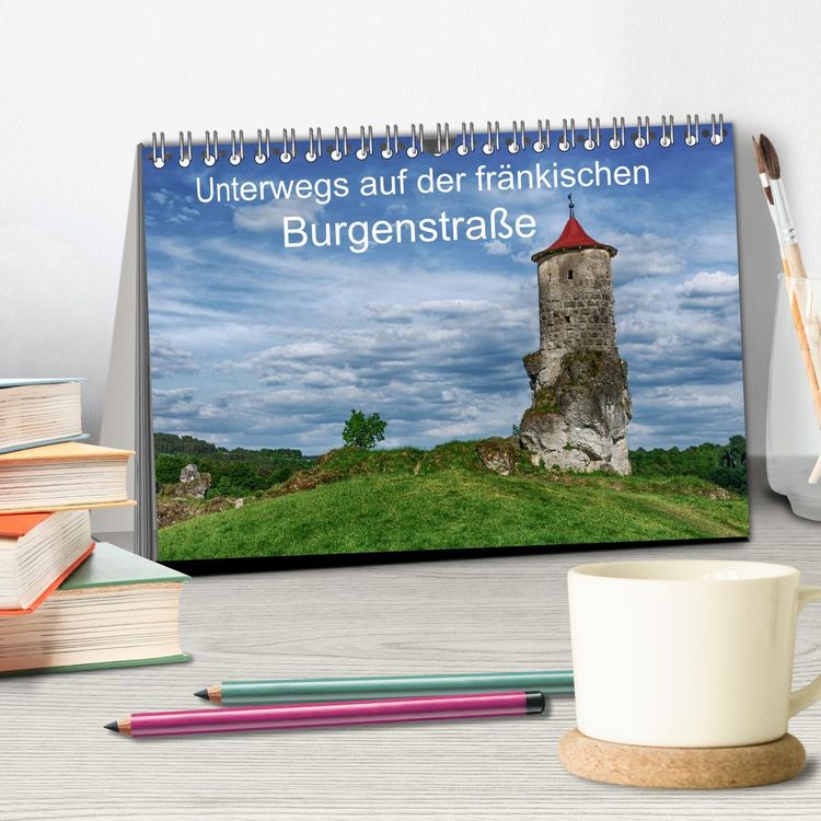 Produktbild: Unterwegs auf der fr&auml;nkischen Burgenstra&szlig;e (Tischkalender 2026 DIN A5 quer), CALVENDO Monatskalender