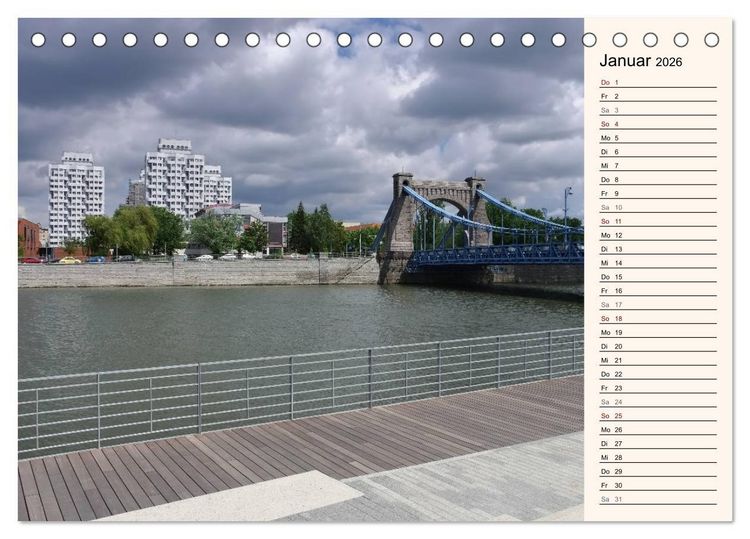 Produktbild: Breslau - Schlesiens Herz an der Oder (Tischkalender 2026 DIN A5 quer), CALVENDO Monatskalender
