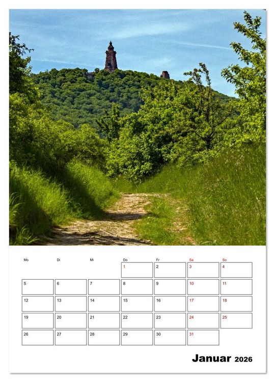 Produktbild: Kyffh&auml;user Denkmal - Terminplaner (hochwertiger Premium Wandkalender 2026 DIN A2 hoch), Kunstdruck in Hochglanz