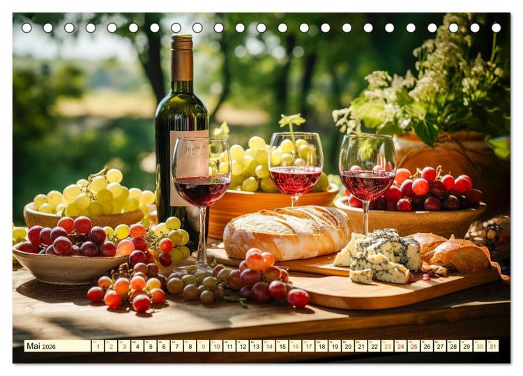 Produktbild: Picknick f&uuml;r Gourmets - Genuss erleben (Tischkalender 2026 DIN A5 quer), CALVENDO Monatskalender