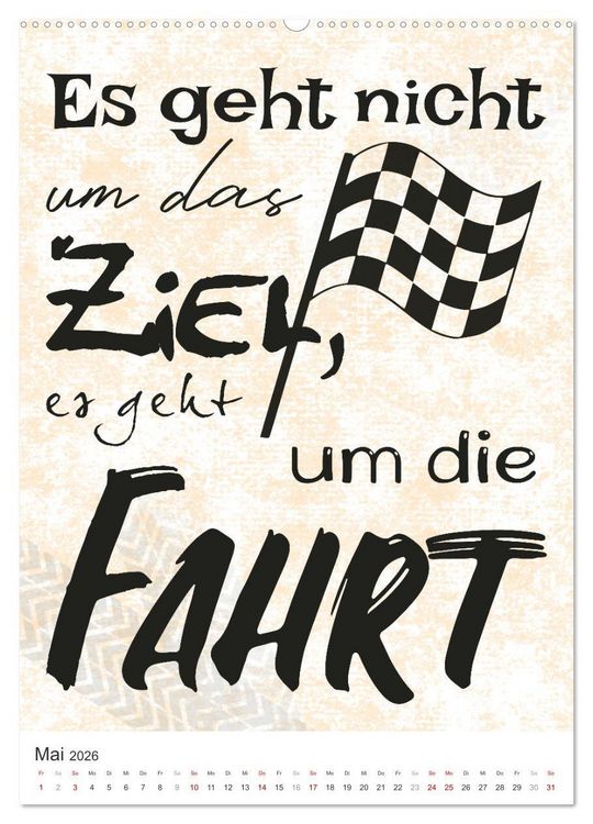 Produktbild: Coole Biker-Spr&uuml;che (Wandkalender 2026 DIN A2 hoch), CALVENDO Monatskalender