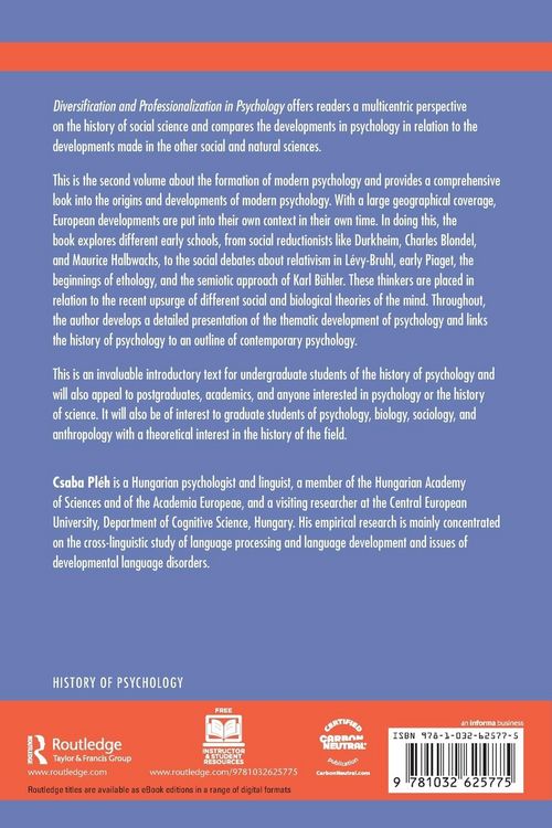 Produktbild: Diversification and Professionalization in Psychology