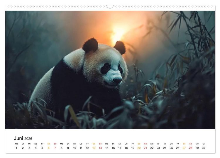 Produktbild: Panda - die Stimme der Wildnis (Wandkalender 2026 DIN A2 quer), CALVENDO Monatskalender
