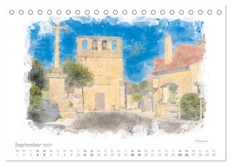 Produktbild: Romantisches P&eacute;rigord (Tischkalender 2027 DIN A5 quer), CALVENDO Monatskalender