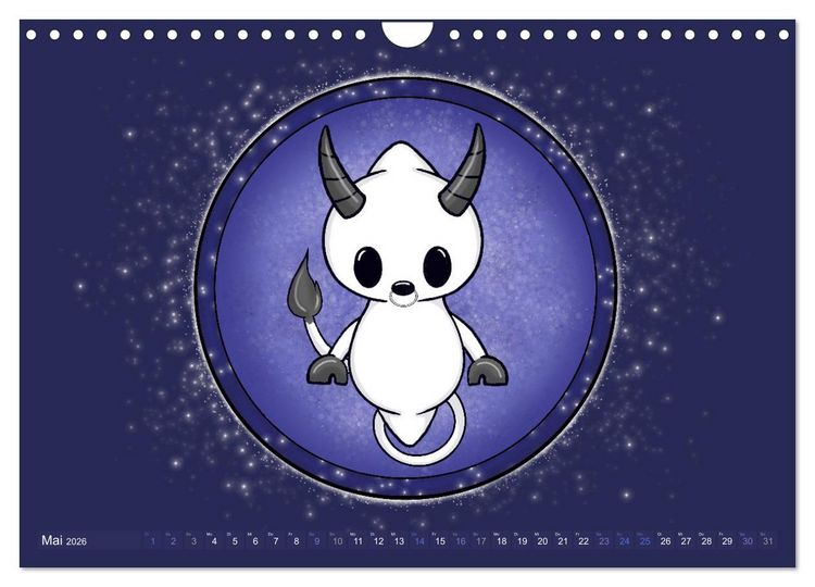 Produktbild: Geister Sternzeichen (Wandkalender 2026 DIN A4 quer), CALVENDO Monatskalender