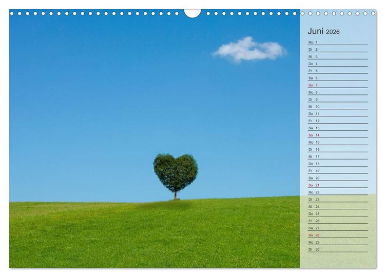 Produktbild: Tage von Herzen (Wandkalender 2026 DIN A3 quer), CALVENDO Monatskalender