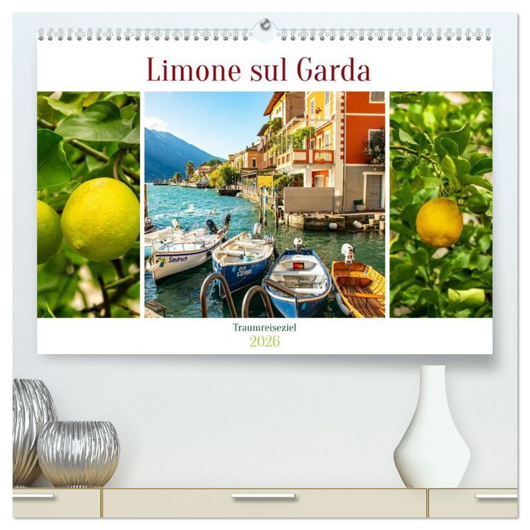 Produktbild: Limone sul Garda - Traumreiseziel (hochwertiger Premium Wandkalender 2026 DIN A2 quer), Kunstdruck in Hochglanz