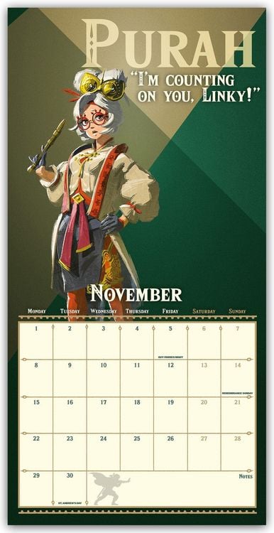 Produktbild: Nintendo &ndash; The Legend of Zelda &ndash; Die Legende von Zelda 2027 &ndash; Wandkalender