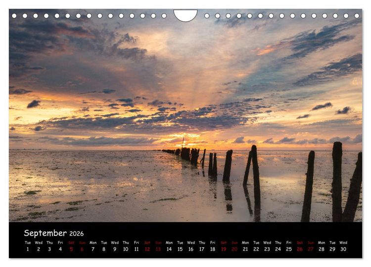 Produktbild: Moody calendar (Wall Calendar 2026 DIN A4 landscape), CALVENDO 12 Month Wall Calendar