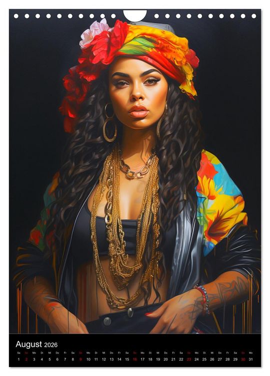 Produktbild: Rap Queens. Badass Attitude im Streetwear-Charme (Wandkalender 2026 DIN A4 hoch), CALVENDO Monatskalender