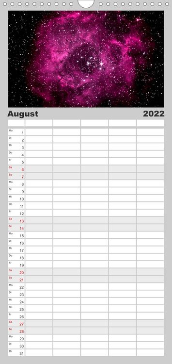 Produktbild: Familienplaner Himmlische Impressionen (Wandkalender 2022 , 21 cm x 45 cm, hoch)