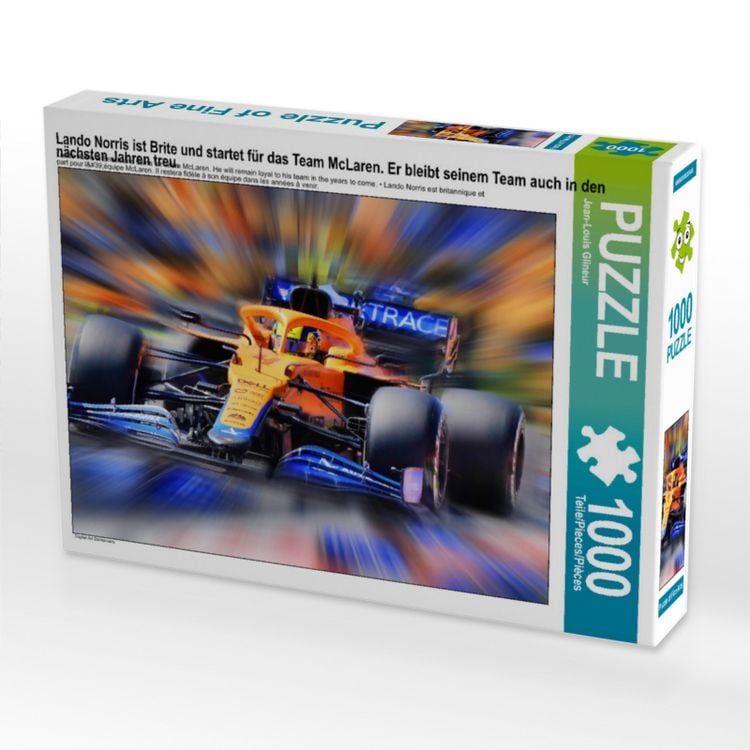 Produktbild: CALVENDO Puzzle Lando Norris ist Brite und startet f&uuml;r das Team McLaren. Er bleibt seinem Team auch in den n&auml;chsten Jahren treu. | 1000 Teile Lege-Gr&ouml;
