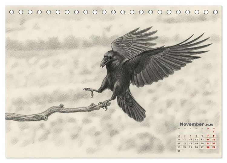 Produktbild: Wilde Seelen - Tierische Momente in Graphit (Tischkalender 2026 DIN A5 quer), CALVENDO Monatskalender