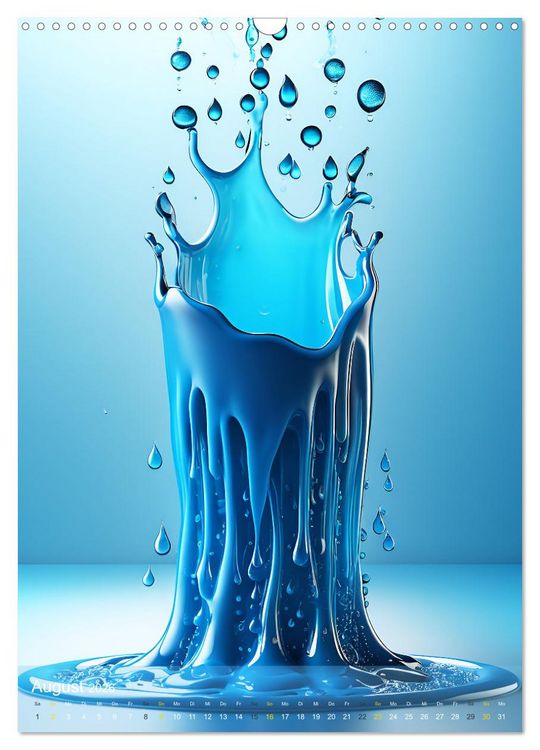 Produktbild: Splish! Splash! DROP ART (Wandkalender 2026 DIN A3 hoch), CALVENDO Monatskalender