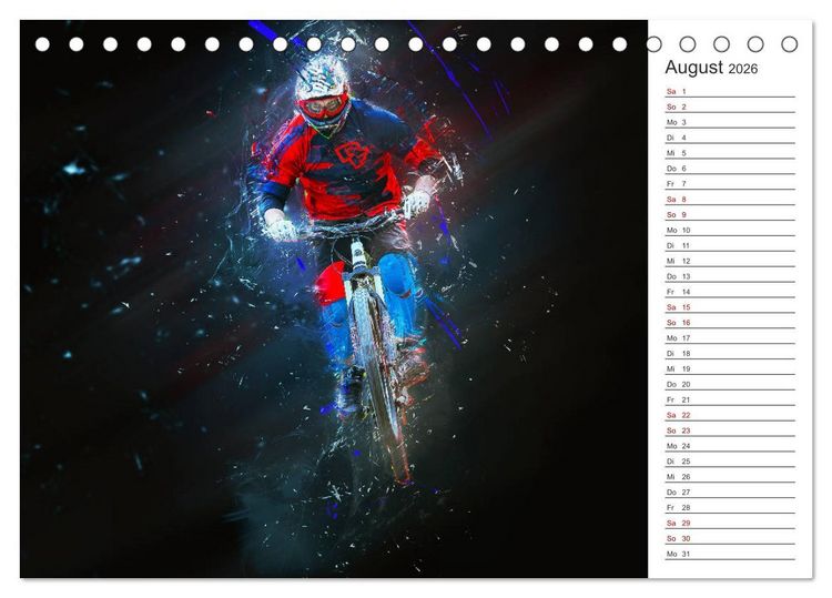 Produktbild: Downhill Explosion (Tischkalender 2026 DIN A5 quer), CALVENDO Monatskalender