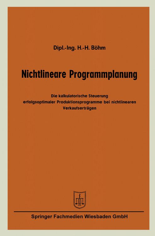 Produktbild: Nichtlineare Programmplanung