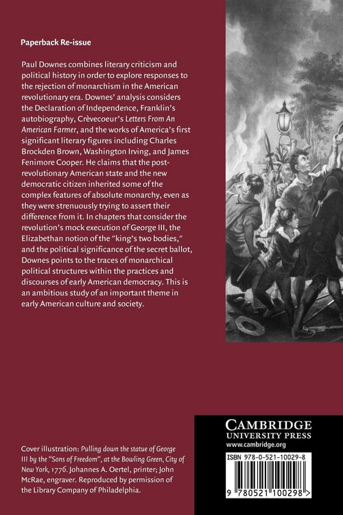 Produktbild: Democracy, Revolution, and Monarchism in Early American Literature
