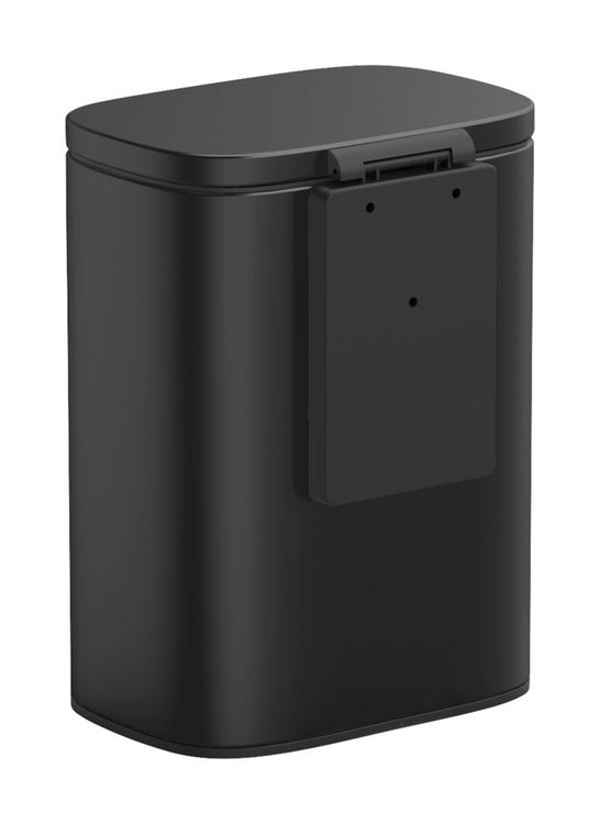 Produktbild: Wand-Kosmetikeimer Mod. Sare Schwarz 5 L, Easy Close Absenkautomatik