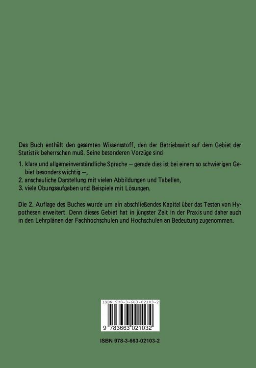 Produktbild: Statistik im Betrieb